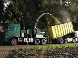 Holzschnitzelhacker im Einsatz